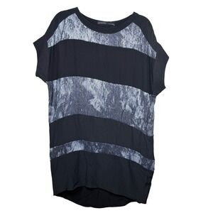 ALL SAINTS Fern Tee Tunic Dress Sequin‎ Embellished Black Silk Blend Womens 6